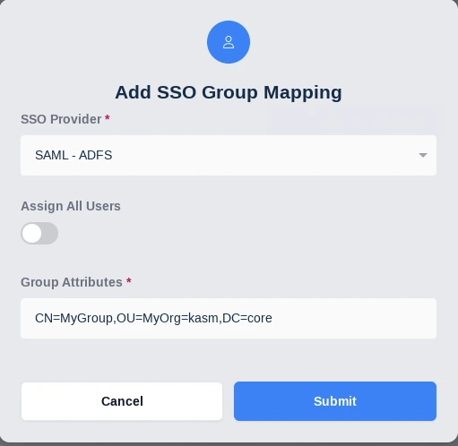 SAML SSO Group Mapping
