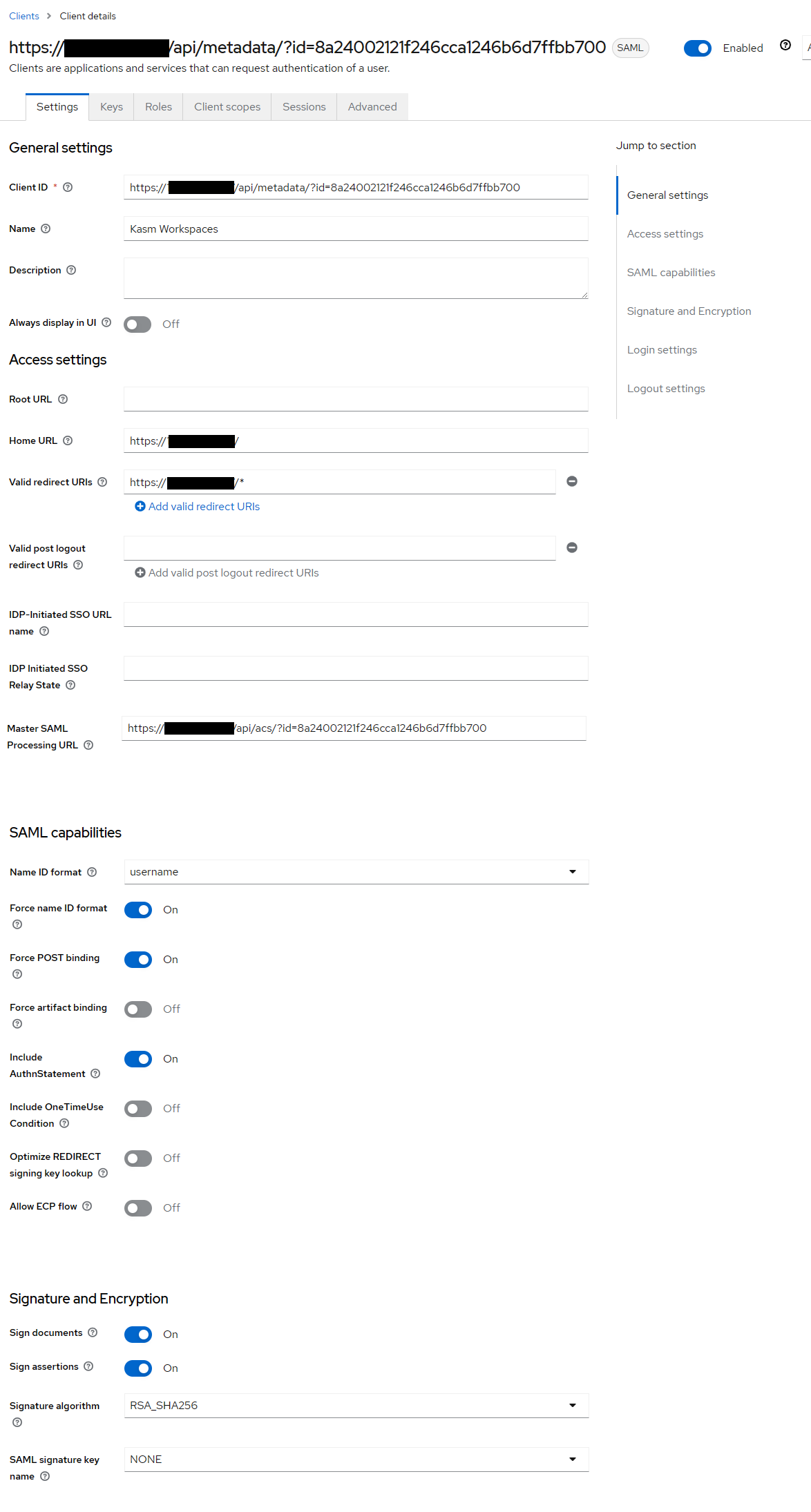 Client Settings