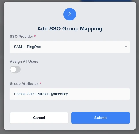 Add SSO Group Mapping