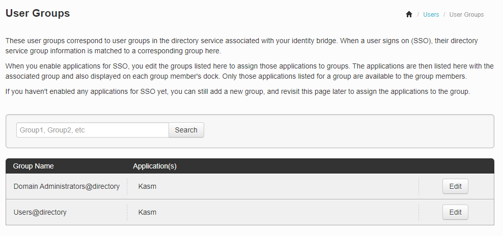 PingOne User Groups