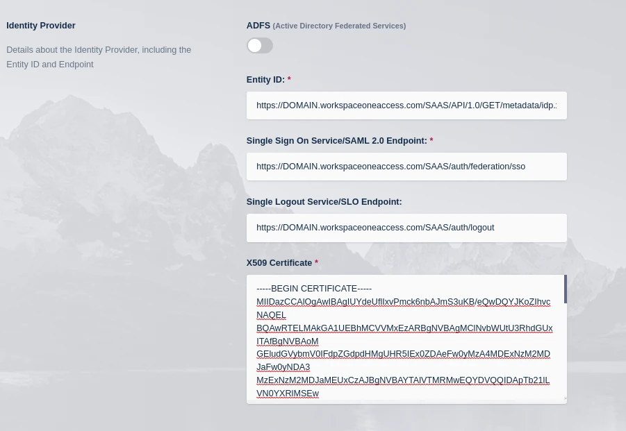 SAML Configuration