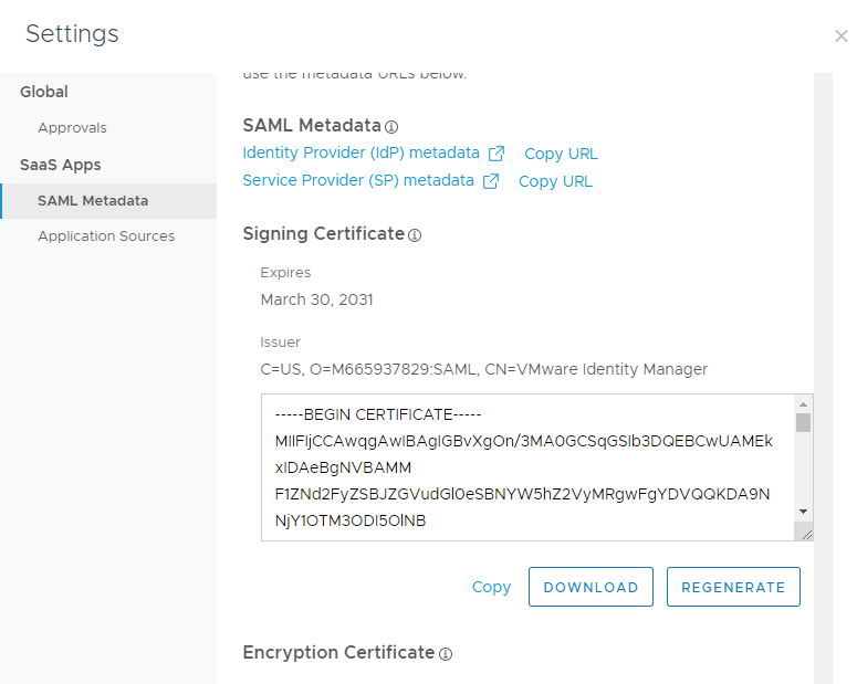 Signing Certificate