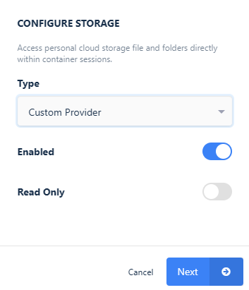 Configure Storage