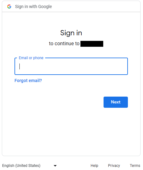 Log in to Google