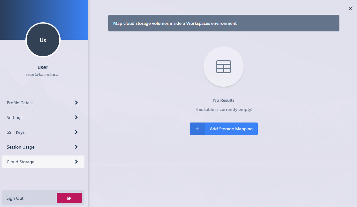 Add a storage mapping from the profile