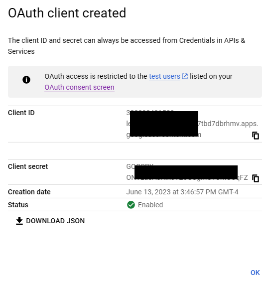 Client Secret