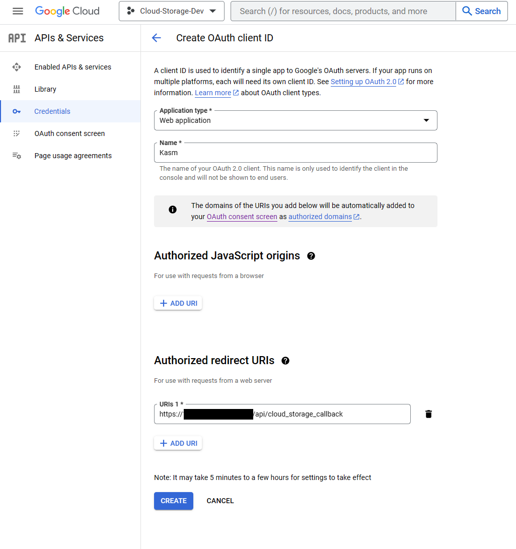 Create Client